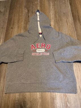 Women’s Aeropostale Gray Hoodie with Red Varsity Logo
